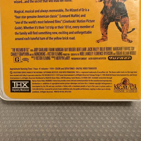 The Wizard of Oz VHS (1996) MGM - Picture 6 of 6
